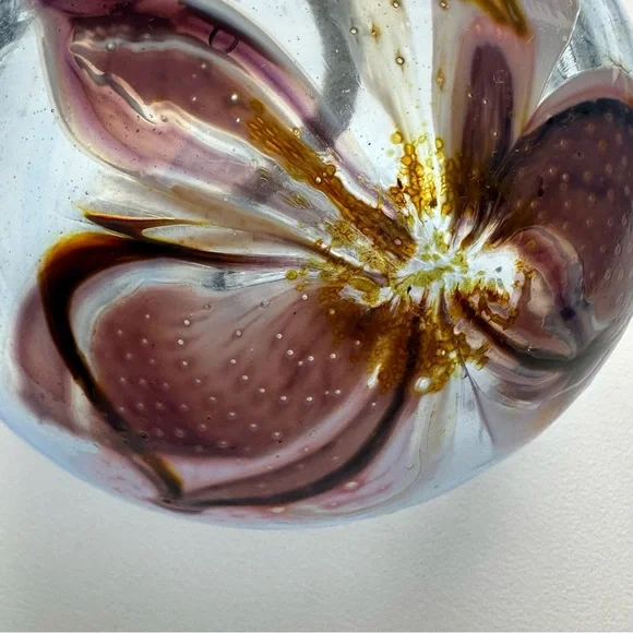 GLASSHOUSE Mount St Helens Ash Art Glass Paperweight Signed Eric Brakken ‘84 - Picture 3 of 11